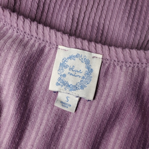 Francesca's Blue Rain Becca Boxy Soft Rib Knit Tee Women's Size Small NWOT - Picture 13 of 16